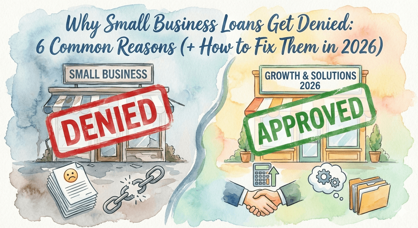 Why Small Business Loans Get Denied: 6 Common Reasons (+ How to Fix Them in 2026)